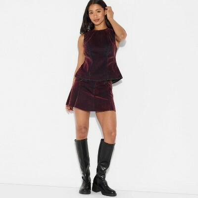 Women's Open Back Tank Top - Wild Fable™ Burgundy M