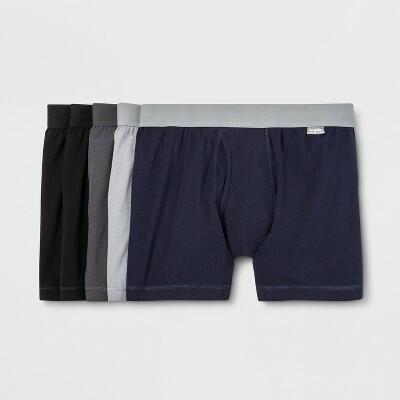 Men's Boxer Briefs 5pk - Goodfellow & Co™ Black/Gray/Navy XL: Lightweight
