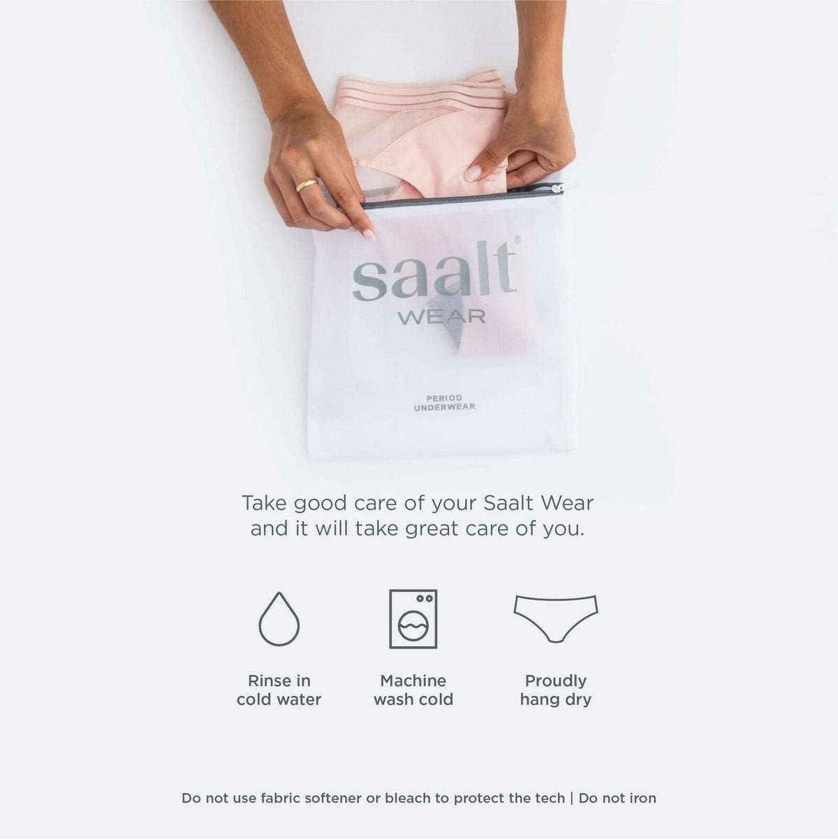 Saalt Heavy Absorbency Leakproof Period Underwear Brief - Volcanic Black - L