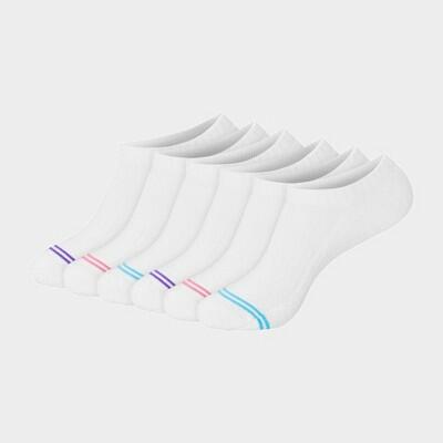 Hanes Premium Women's 6pk Cool Comfort Cushioned No Show Socks - White 5-9