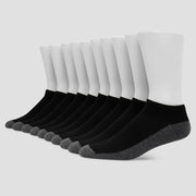 Hanes Premium Men's Big & Tall Low Cut Socks 10pk - Black - 12-14