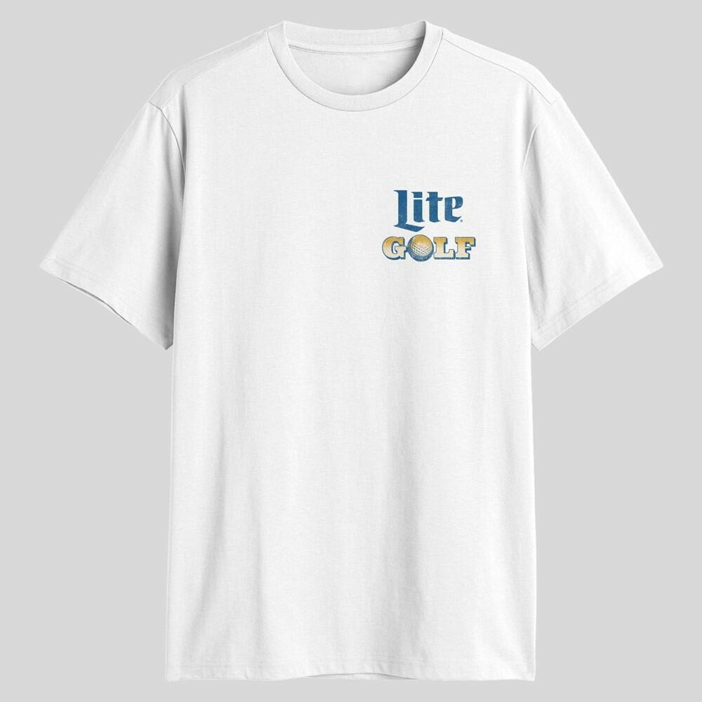 Men's Miller Lite Golf Crewneck Graphic T-Shirt - White XXL