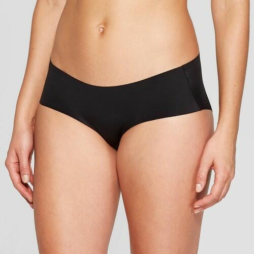 Women's Invisible Edge Laser Cut Hipster Underwear - Auden™ Black Seamless