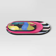 3pk Melamine Trays Black/Pink - Room Essentials™