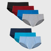 Hanes Premium Men's Stretch Comfort Soft Waistband Briefs 7pk Blue/Black/Gray S
