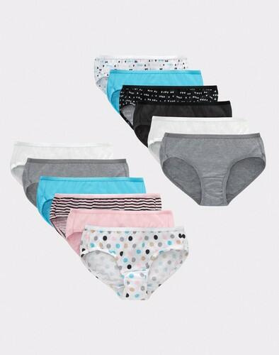 Hanes Girls' 12pk Hipster - 14