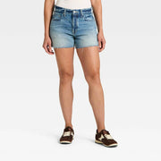 Women's Mid-Rise 90's Baggy Denim Shorts - Universal Thread™ Medium Wash 8