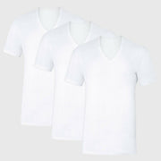 Hanes Men's Sweat Block V-Neck Undershirt 3pk - White S: Cotton