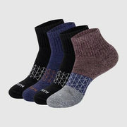 Hanes Men's 4pk Ankle Socks Pack, Absolute Comfort Cushioned Grey/Black 6-12