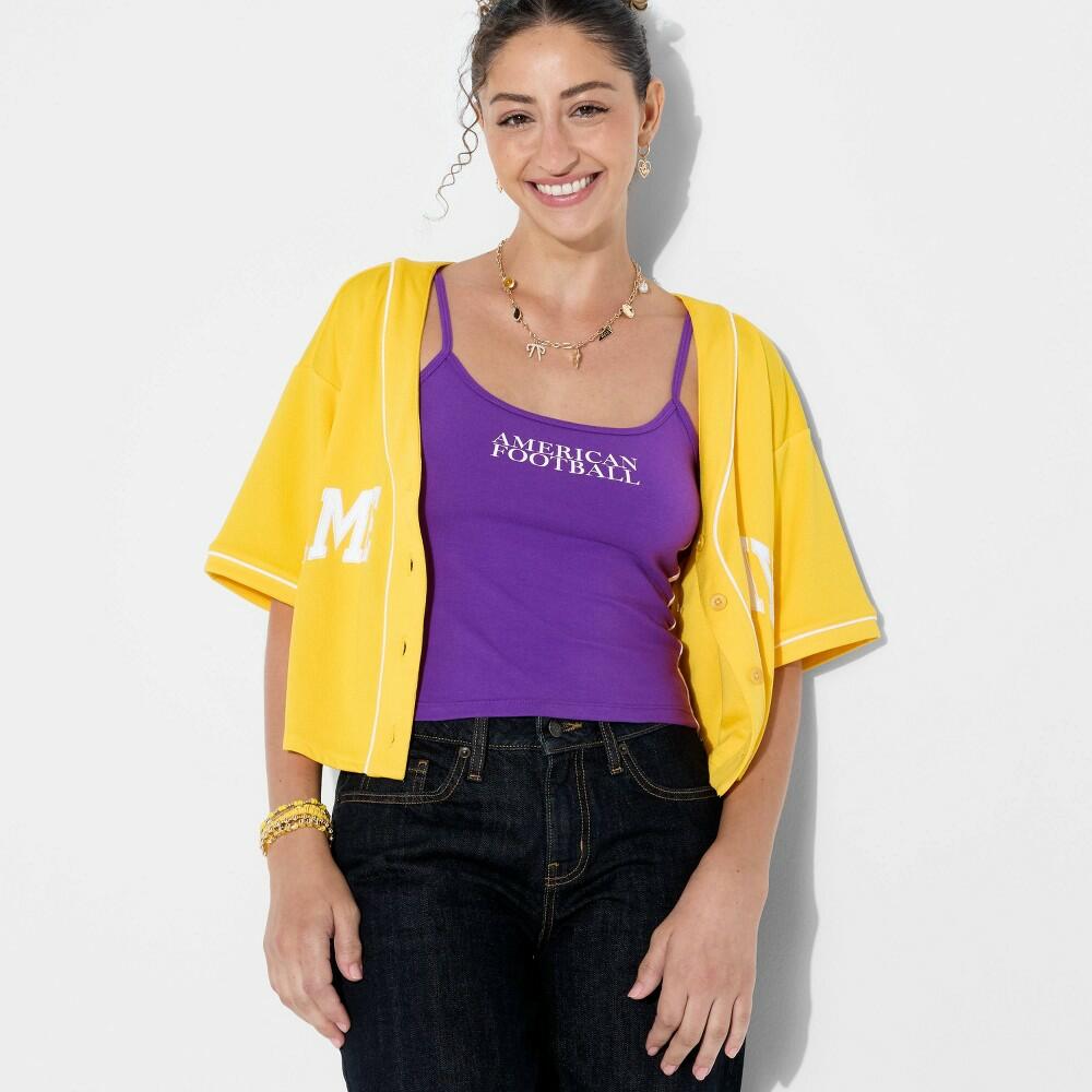 Women's Game Day Scoopneck Graphic Camisole - Wild Fable™ Purple S
