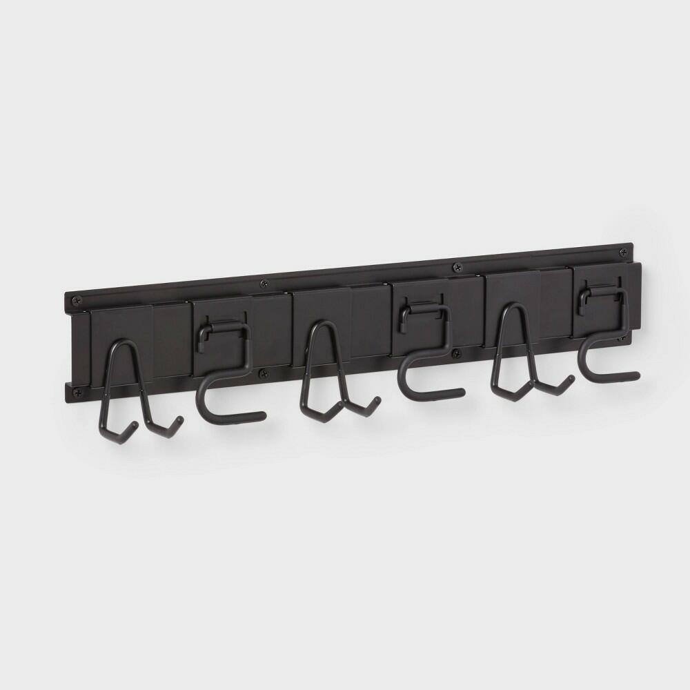 Garage Tool Hook and Rail Kit - Brightroom™: Steel Utility Storage Rack, Garage Organization, Broom Holder, Black