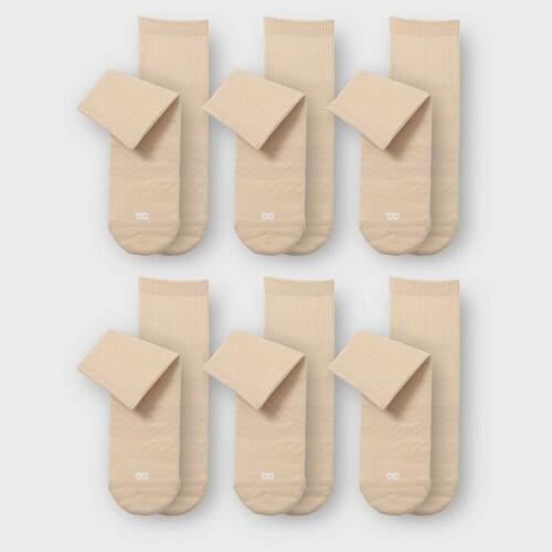 Pair of Thieves Men's 6pk SuperiAir Cushion Ankle Socks - Cream 6-12