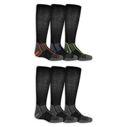 Fruit of the Loom Boy's Coolzone Cushioned - 6 Pair Pack Sock, Black 3-9 US