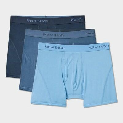 Pair of Thieves Men's Rayon Made From Bamboo 3pk Boxer Briefs - Dark Navy XL