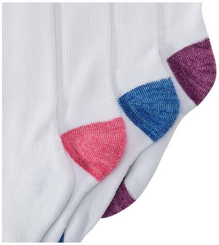 Fruit of the Loom Girls' Quarter Socks (10 Pk), Assorted White, Medium (10.5-4)