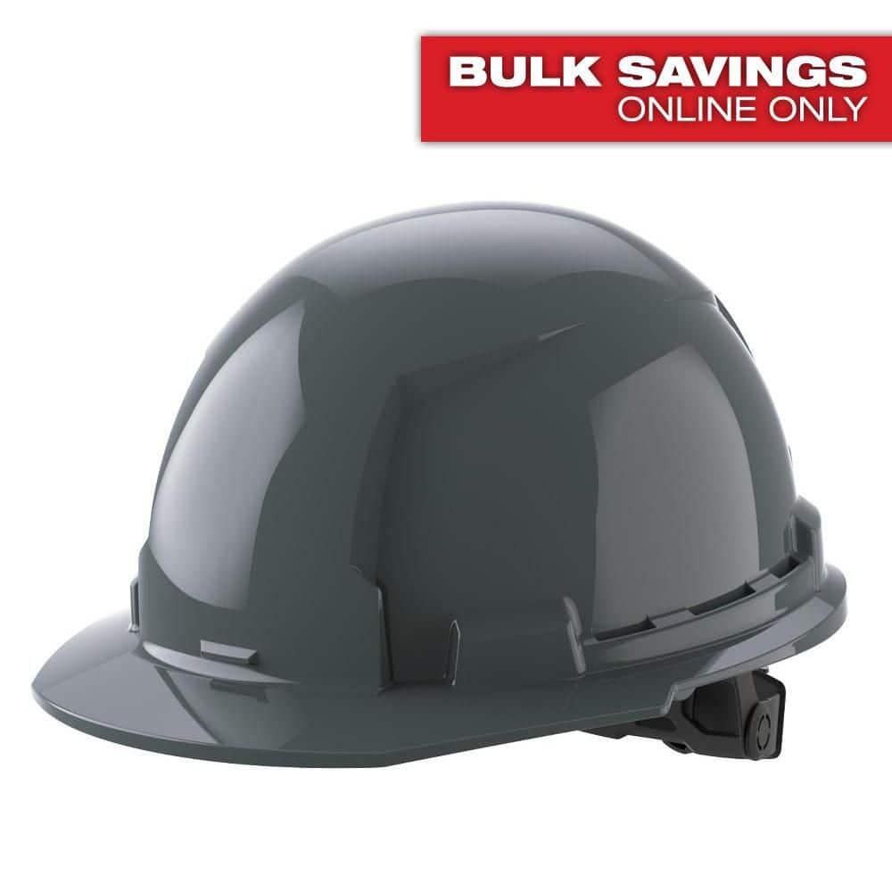 Milwaukee Tool BOLT Gray Front Brim Hard Hat w/6pt Ratcheting - Type 1  Class E