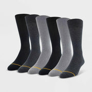 Signature by GOLDTOE Men's Repreve All Season Rib Crew Socks 6pk - Gray - 6-12.5