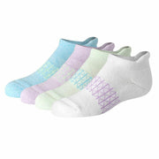 Hanes Girls' 4pk Absolute Active Heel Shield Socks - colors may vary M: Arch Support, Ankle Height