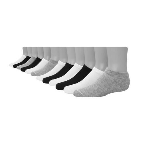 Hanes Boys' X-Temp No Show Athletic Socks - Colors May Vary Large (3-9) 10 Pack