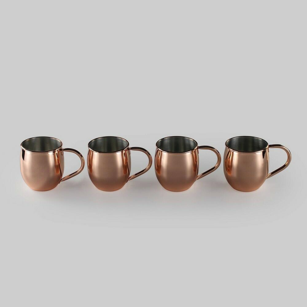 20.64oz 4ct Copper Moscow Mule Mug - Bullseye's Playground