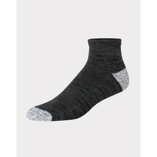 Hanes Moves Premium Men's Performance Ankle Socks 6pk - Charcoal Gray 6-12