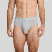 Jockey Generation™ Men's 4pk Lightweight Cotton Briefs - Black/Gray M: Mid Rise