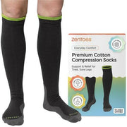 ZenToes Compression Socks 15-20mmHg, Anti-Slip Grippers (Medium, Regular)