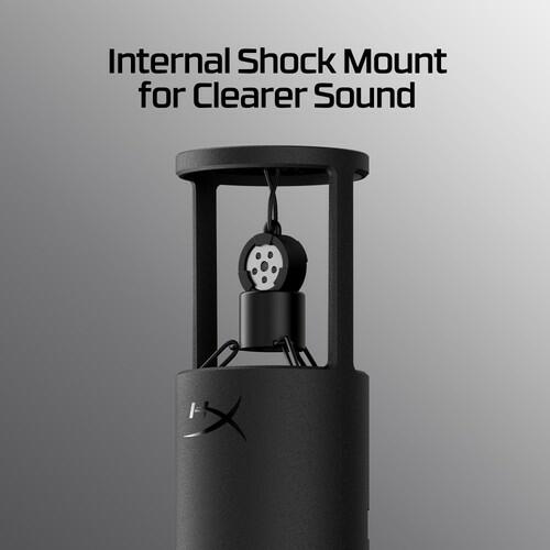HyperX SoloCast 2 – Gaming USB Condenser Mic USB-C to USB-A Plug and Play Black