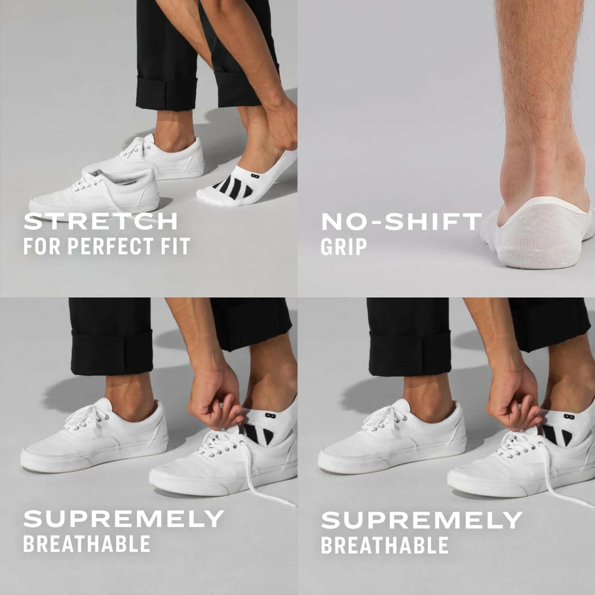 Pair of Thieves Men BOWO No Show Socks 3 Pack Invisible Socks Black M6-12 W8-12