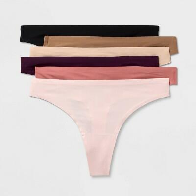 Women's 6pk Microfiber Thong Underwear - Auden™ Multicolor XL