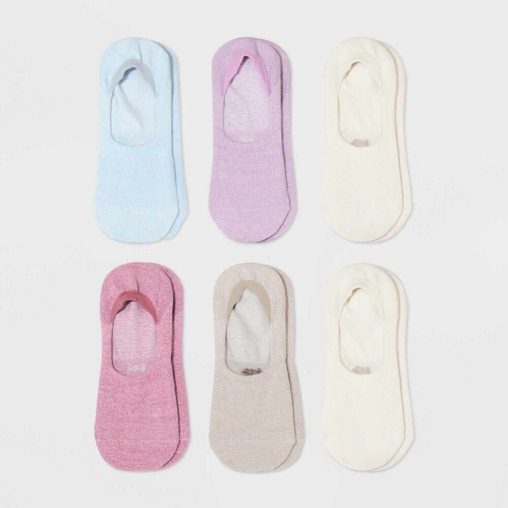 All In Motion Womens 2) 6pks Marled Pace Liner No Show Socks Assorted Color 4-10