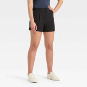 Women's 4" Woven High Rise Golf Shorts - All In Motion™ Black XXL
