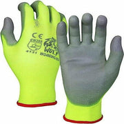 WOLF Industrial Ultra-Thin Nitrile Foam Grip Coated Glove - Yellow (12  Small)