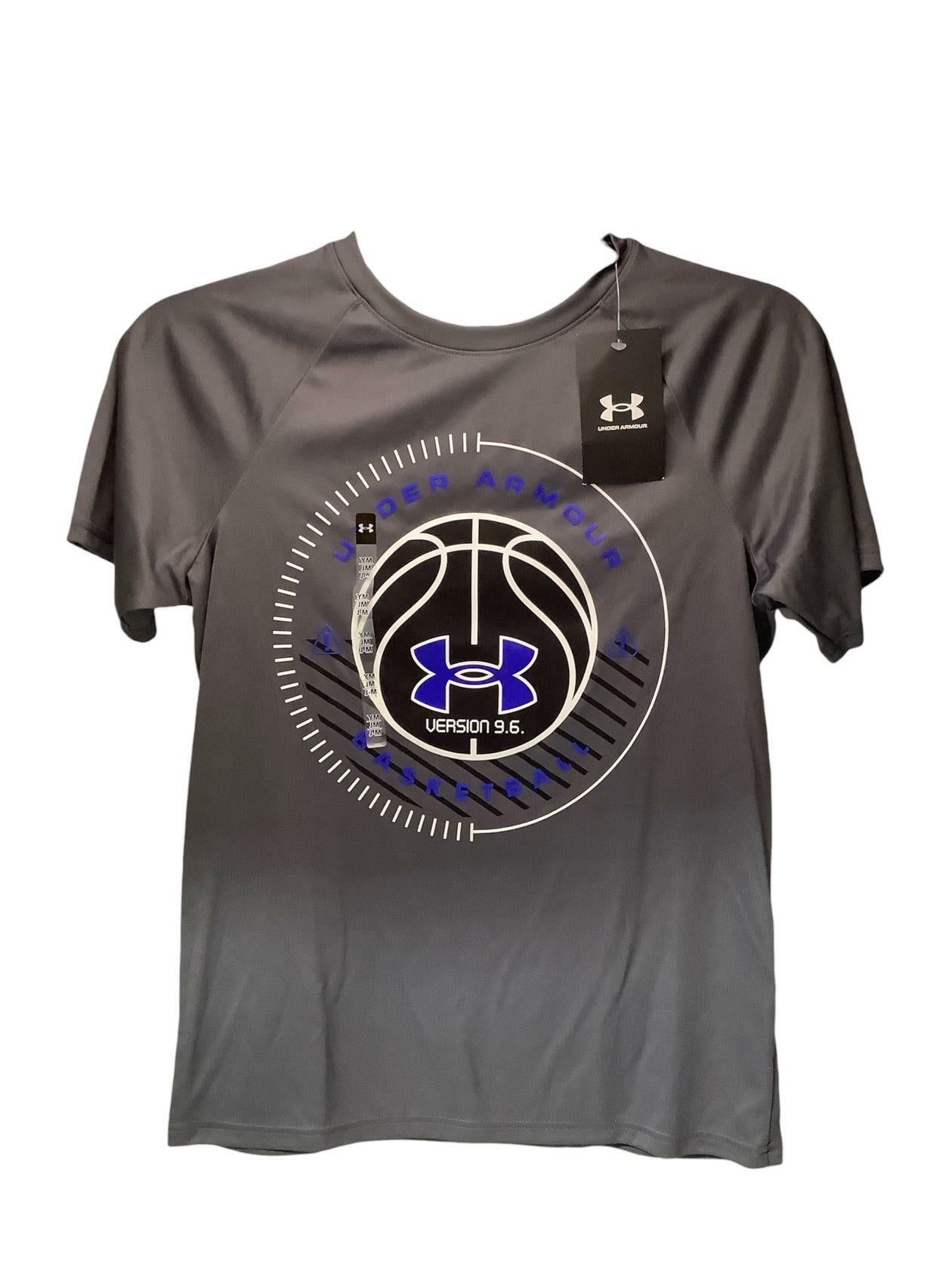 Under Armour Boy's Velocity Short Sleeve BB T-Shirt Grey Large