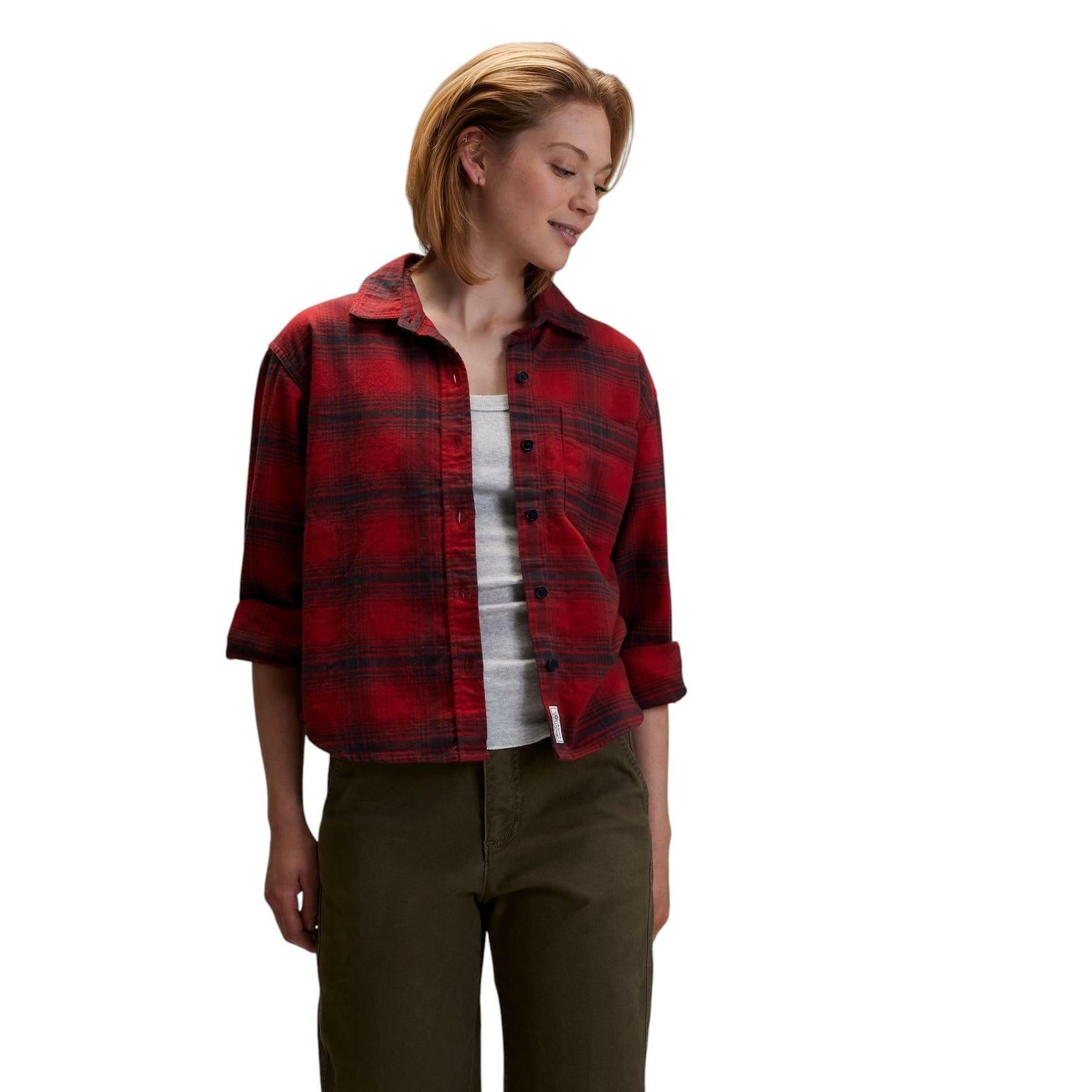 Alpine Design Women's Flannel, Large, Red Bison Plaid