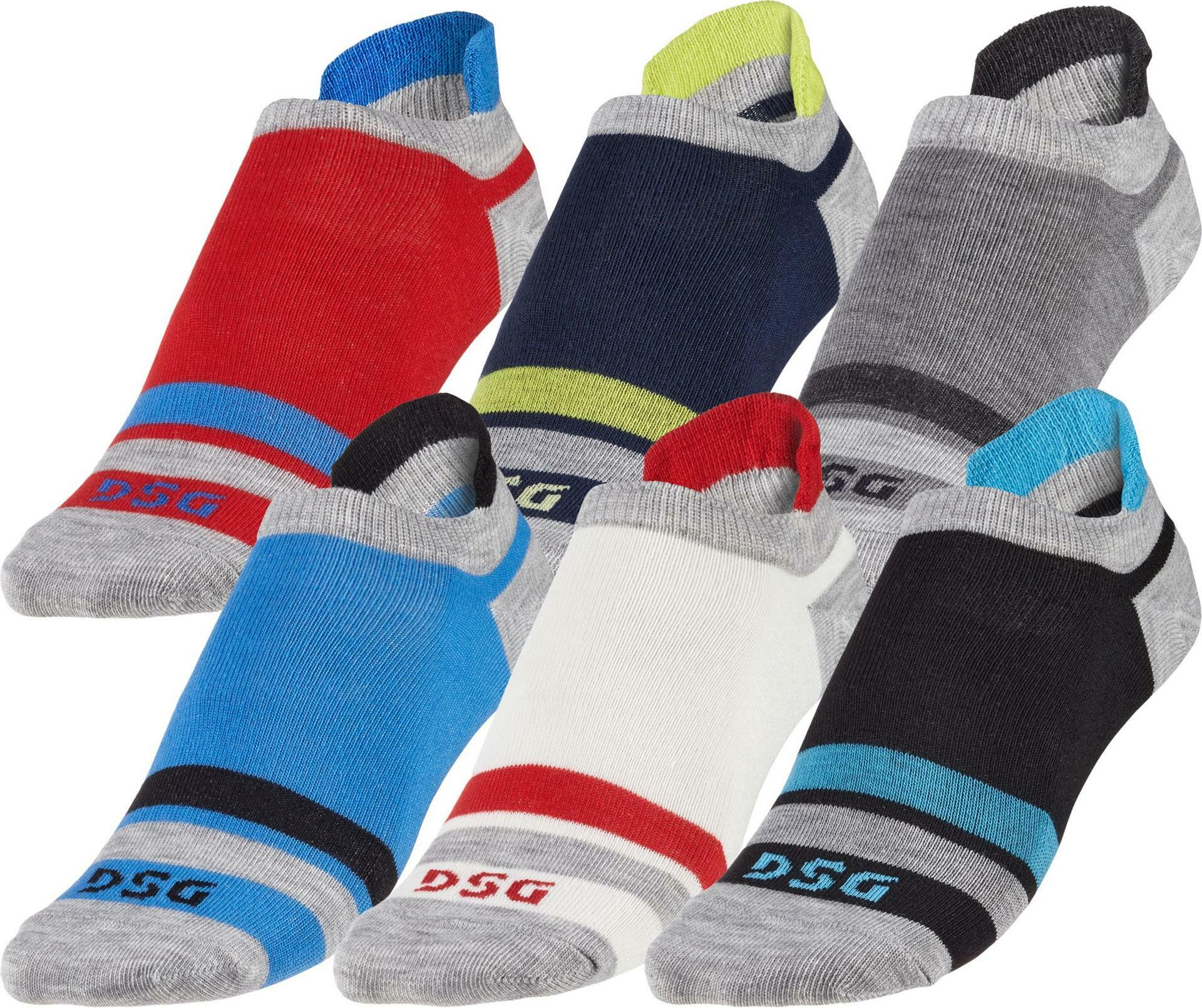 DSG Boys' Low Cut Socks Multicolor 6-Pack, Small, Multi