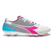 Men's Diadora Brasil Elite Veloce GR ITA LPX Molded Soccer Cleats 7 White/Pink
