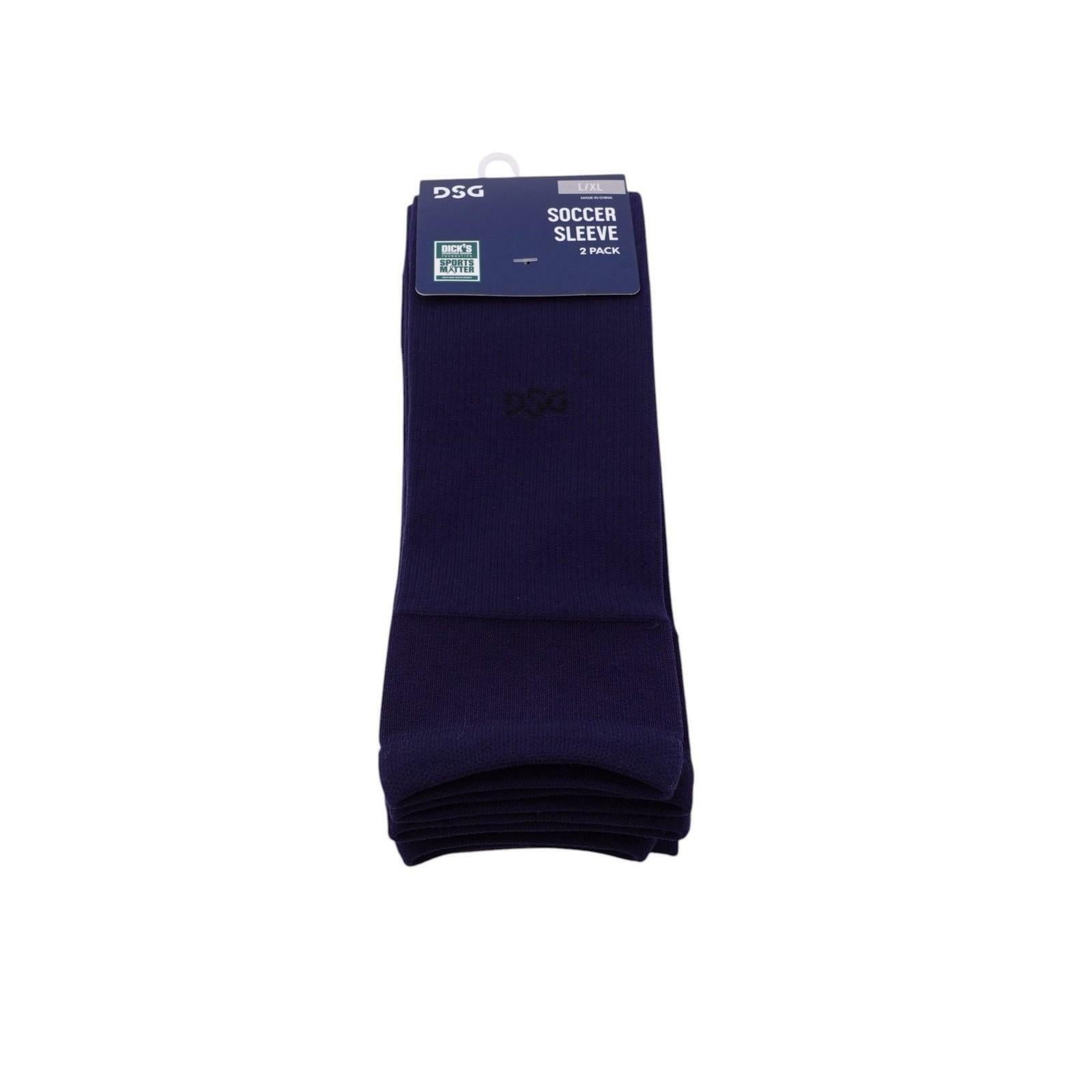 DSG Adult Soccer Leg Sleeve Unisex Sz L/XL Navy Blue Performance Sports