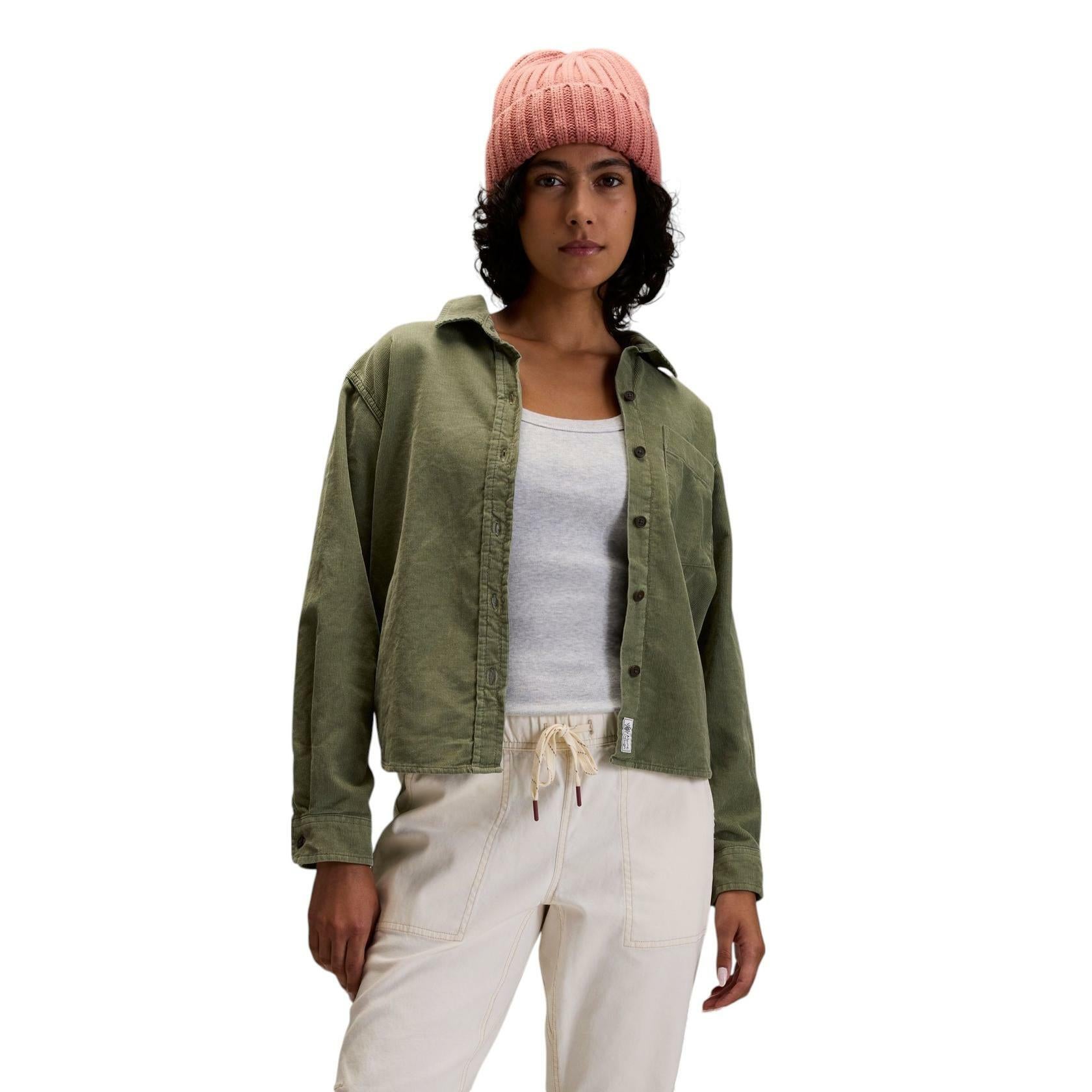 Alpine Design Women's Cord Shirt, Small, Olive Haze