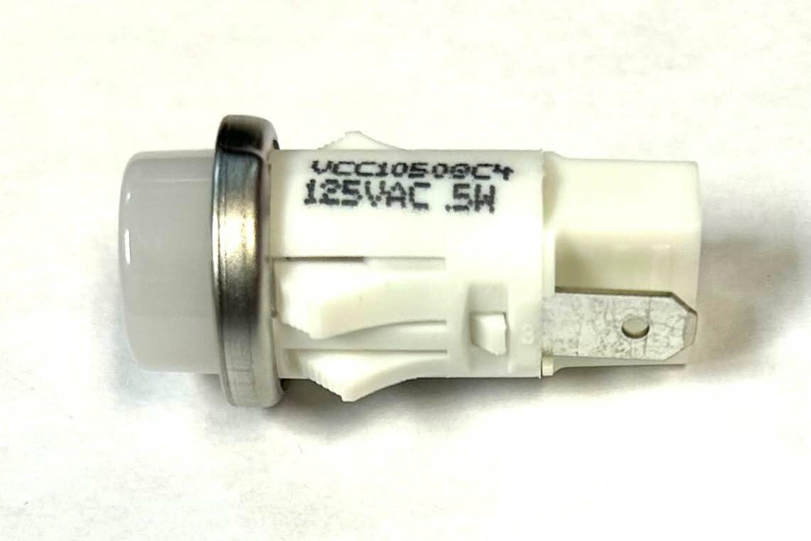 Miller 163562 Light, Ind Wht Lens 125Vac Snap-in Neon Non-Relampa