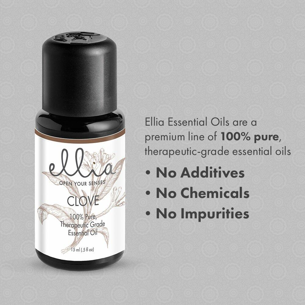 Ellia, Essential Oil, Clove 15mL (Clove - Eugenia caryophyllata)