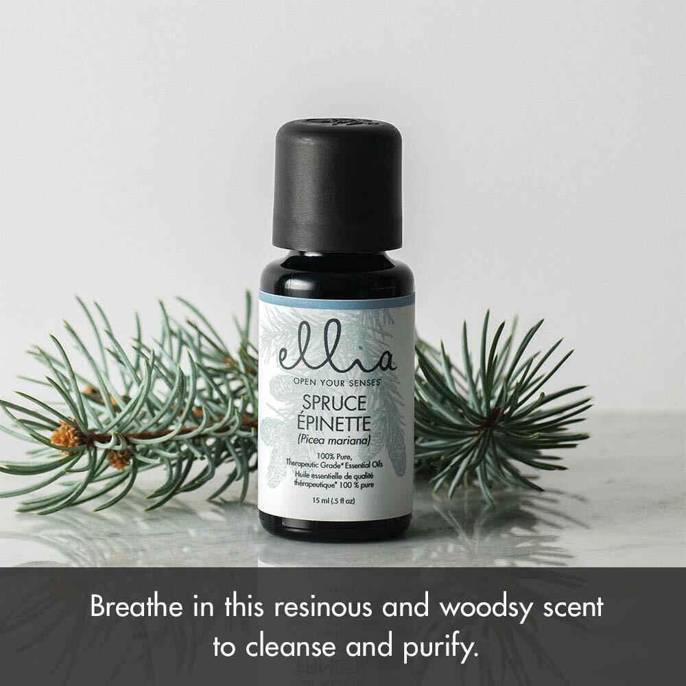Ellia Spruce Diffuser Essential Oil | 15ml, 100% Pure, Therapeutic Grade