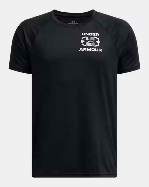 Under Armour Boy's Velocity Split Logo SS BB T-Shirt Black Medium