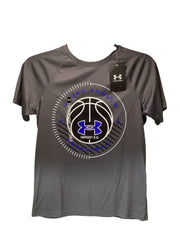 Under Armour Boy's Velocity Short Sleeve BB T-Shirt Grey Medium