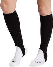 DSG Stirrup Socks and Sanitary Baseball Socks Combo Pack, Large, Black