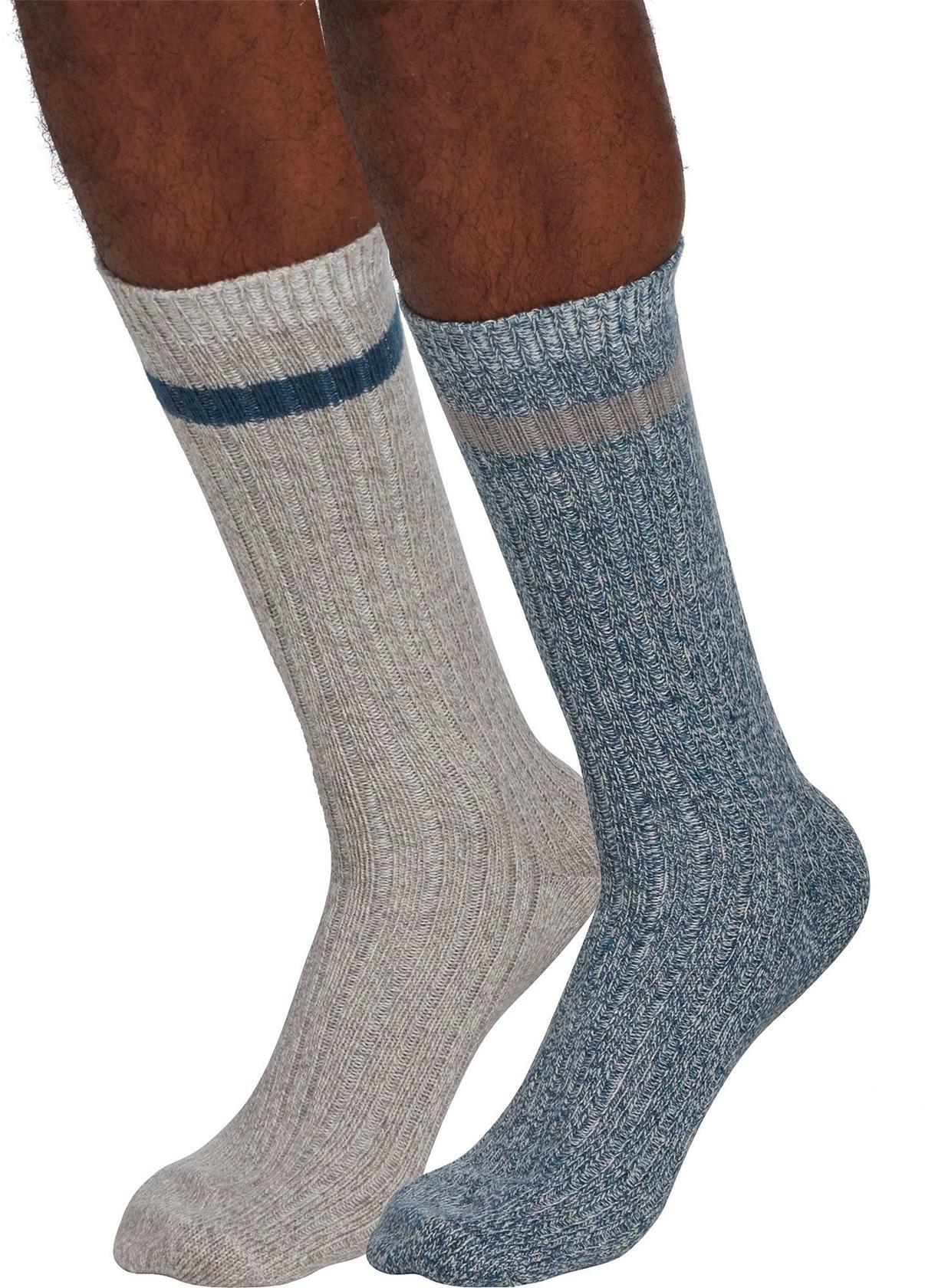 Alpine Design Wool Ragg Hiker Socks 2 Pack, Men's, Medium, Brown