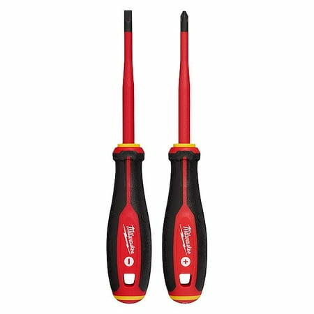 Milwaukee Tool Insulated Screwdriver St 4 1/4 in L 2pcs 48-22-2207