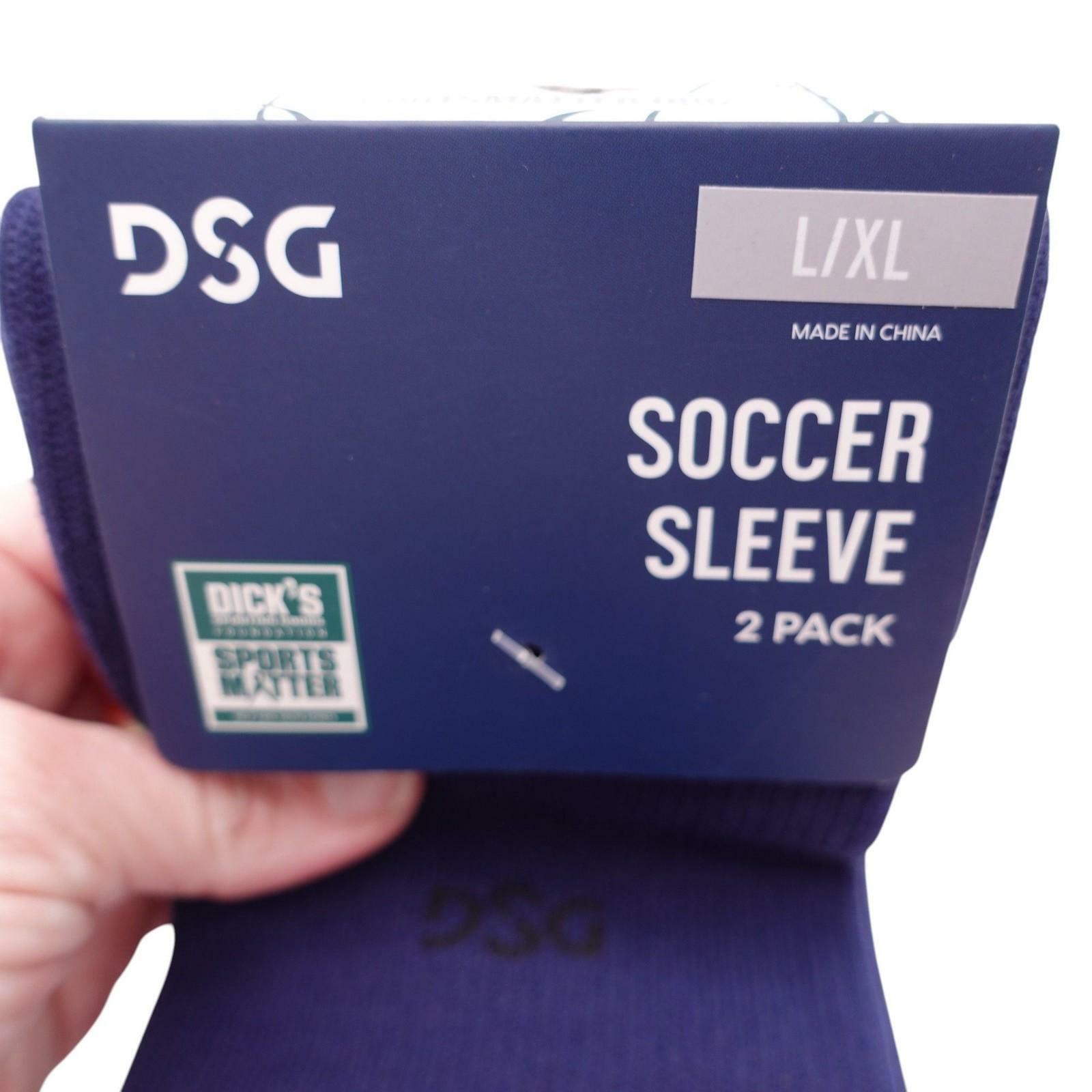 DSG Adult Soccer Leg Sleeve Unisex Sz L/XL Navy Blue Performance Sports