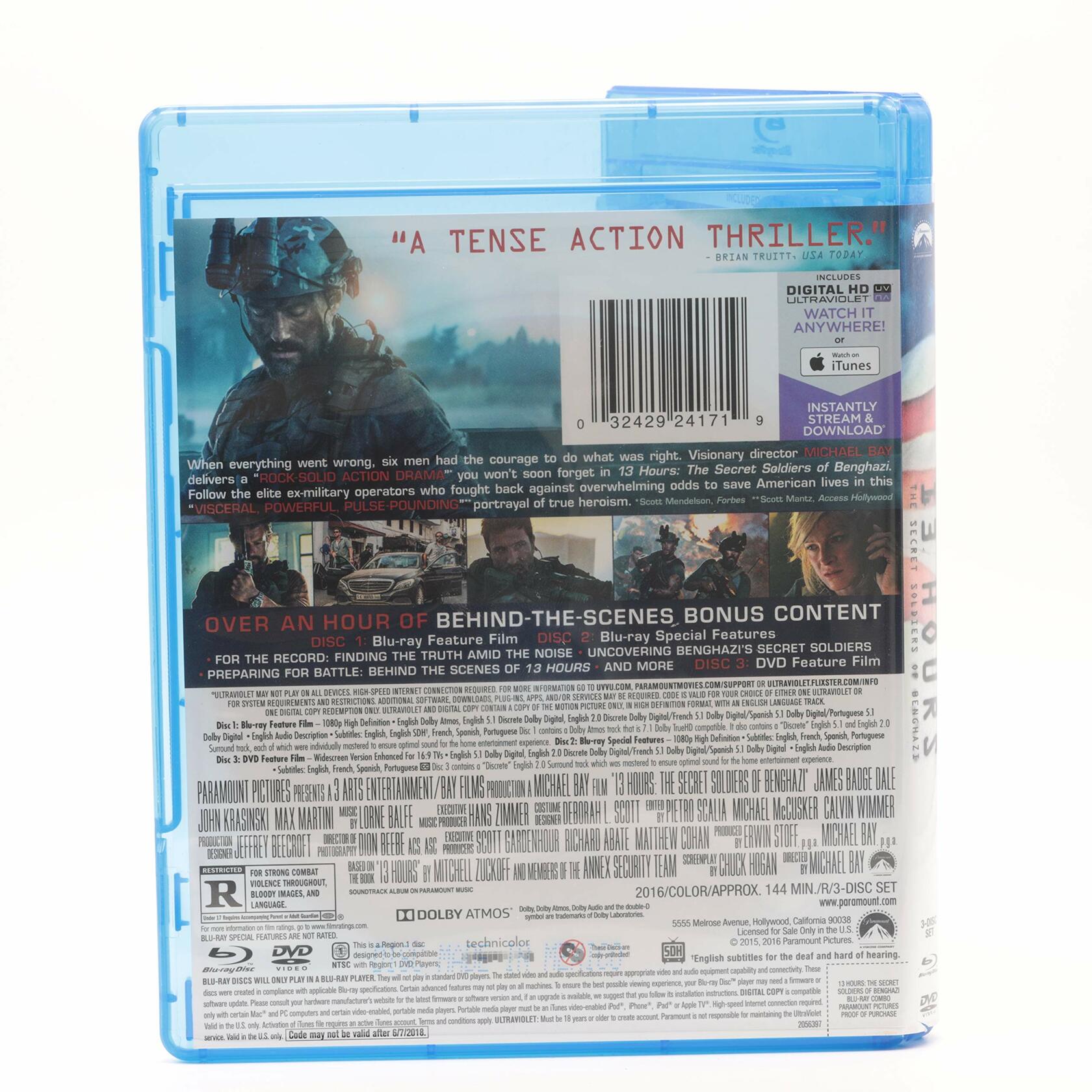 13 Hours: The Secret Soldiers of Benghazi [Blu-ray] [Region 1] [Blu-ray]