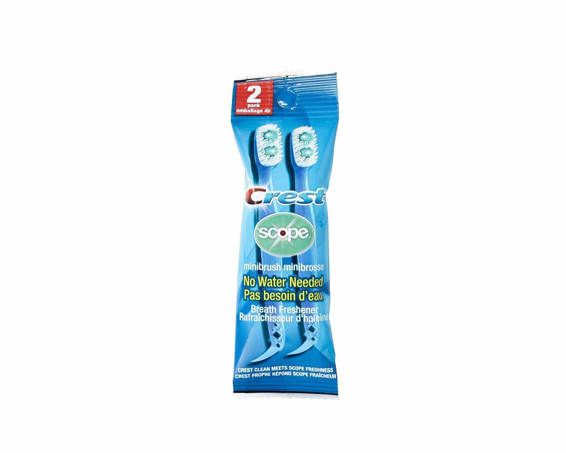 Crest Scope | Mini Brushes--Disposable Toothbrushes with Toothpaste 6 Pack